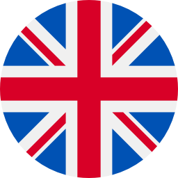 UK flag signifying the English language